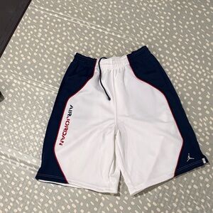 Jordan Navy and White Athletic Shorts